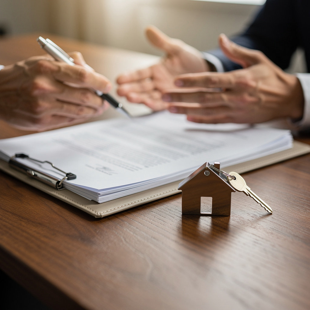 Law Office of James Byrnes real estate attorney reviewing property documents with a client in San Diego